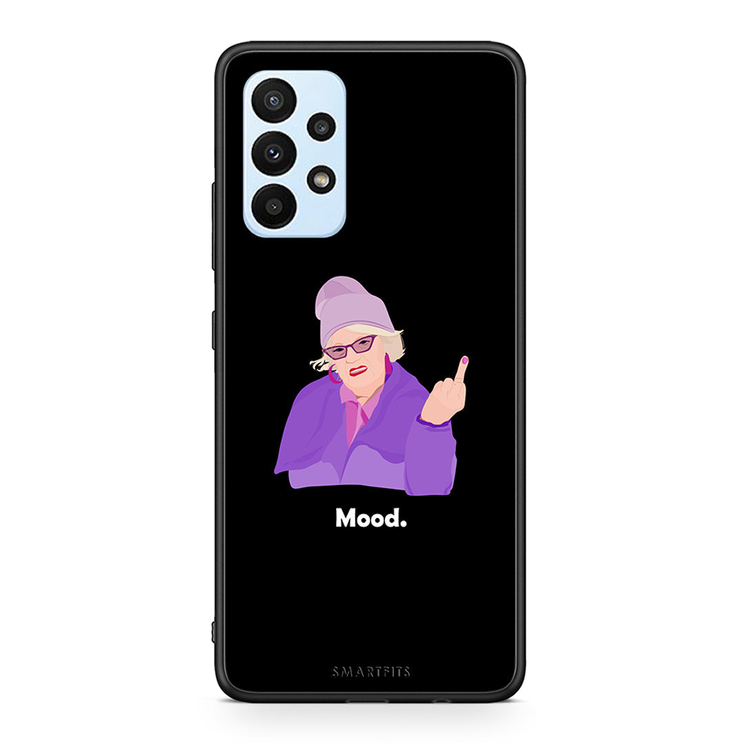 Samsung A23 Grandma Mood Black θήκη από τη Smartfits με σχέδιο στο πίσω μέρος και μαύρο περίβλημα | Smartphone case with colorful back and black bezels by Smartfits