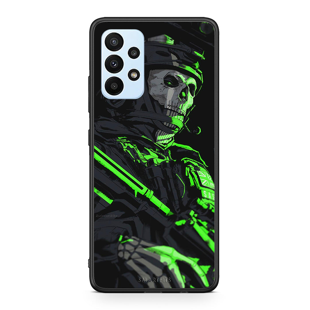 Samsung A23 Green Soldier Θήκη Αγίου Βαλεντίνου από τη Smartfits με σχέδιο στο πίσω μέρος και μαύρο περίβλημα | Smartphone case with colorful back and black bezels by Smartfits