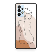 Thumbnail for Samsung A23 LineArt Woman θήκη από τη Smartfits με σχέδιο στο πίσω μέρος και μαύρο περίβλημα | Smartphone case with colorful back and black bezels by Smartfits