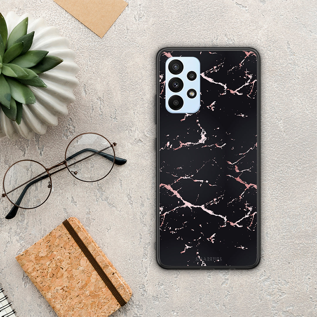 Marble Black Rosegold - Samsung Galaxy A23 case