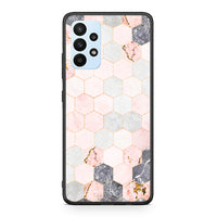 Thumbnail for 4 - Samsung A23 Hexagon Pink Marble case, cover, bumper