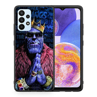 Thumbnail for Θήκη Samsung A23 Thanos PopArt από τη Smartfits με σχέδιο στο πίσω μέρος και μαύρο περίβλημα | Samsung A23 Thanos PopArt case with colorful back and black bezels