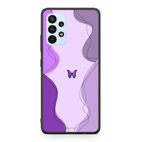 Thumbnail for Samsung A23 Purple Mariposa Θήκη Αγίου Βαλεντίνου από τη Smartfits με σχέδιο στο πίσω μέρος και μαύρο περίβλημα | Smartphone case with colorful back and black bezels by Smartfits