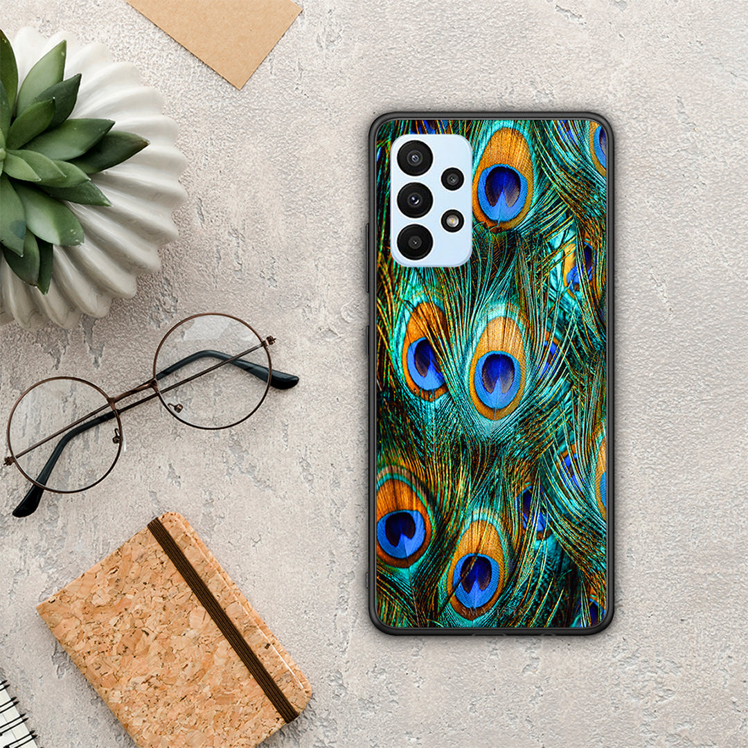 Real Peacock Feathers - Samsung Galaxy A23 case