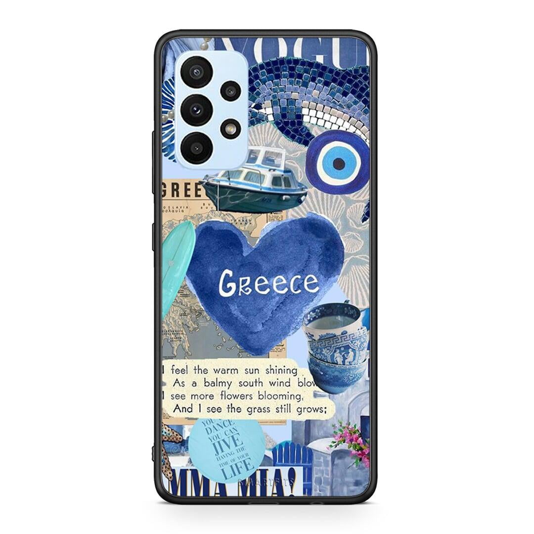 Samsung A23 Summer In Greece Θήκη από τη Smartfits με σχέδιο στο πίσω μέρος και μαύρο περίβλημα | Smartphone case with colorful back and black bezels by Smartfits