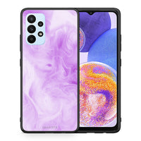 Thumbnail for Θήκη Samsung A23 Lavender Watercolor από τη Smartfits με σχέδιο στο πίσω μέρος και μαύρο περίβλημα | Samsung A23 Lavender Watercolor case with colorful back and black bezels
