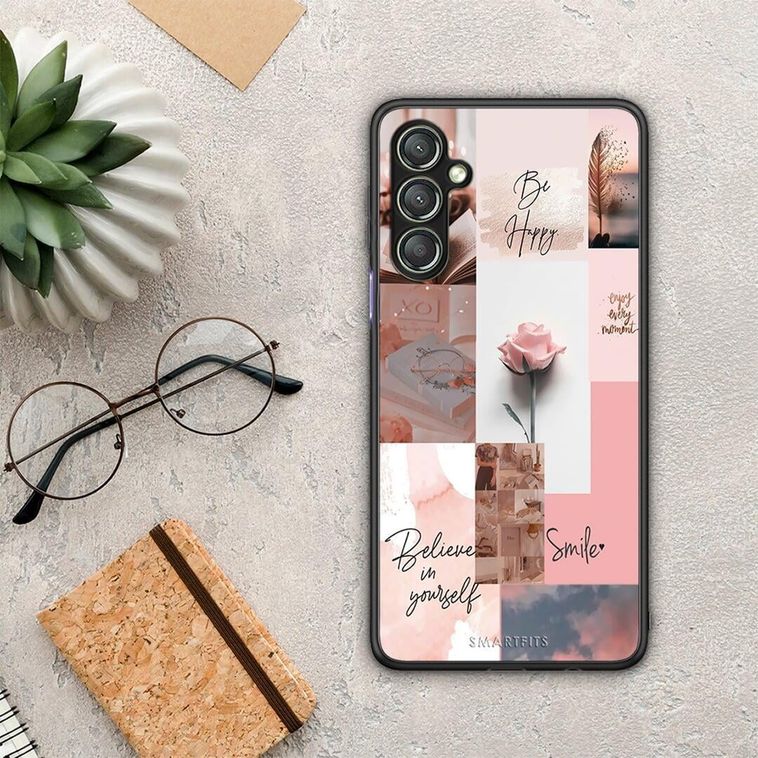 Θήκη Samsung Galaxy A24 4G Aesthetic Collage από τη Smartfits με σχέδιο στο πίσω μέρος και μαύρο περίβλημα | Samsung Galaxy A24 4G Aesthetic Collage Case with Colorful Back and Black Bezels