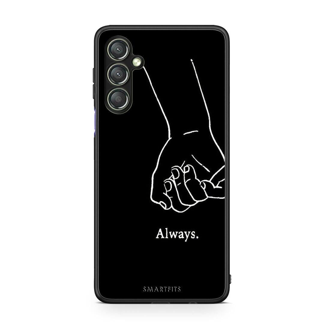 Θήκη Samsung Galaxy A24 4G Always & Forever 1 από τη Smartfits με σχέδιο στο πίσω μέρος και μαύρο περίβλημα | Samsung Galaxy A24 4G Always & Forever 1 Case with Colorful Back and Black Bezels