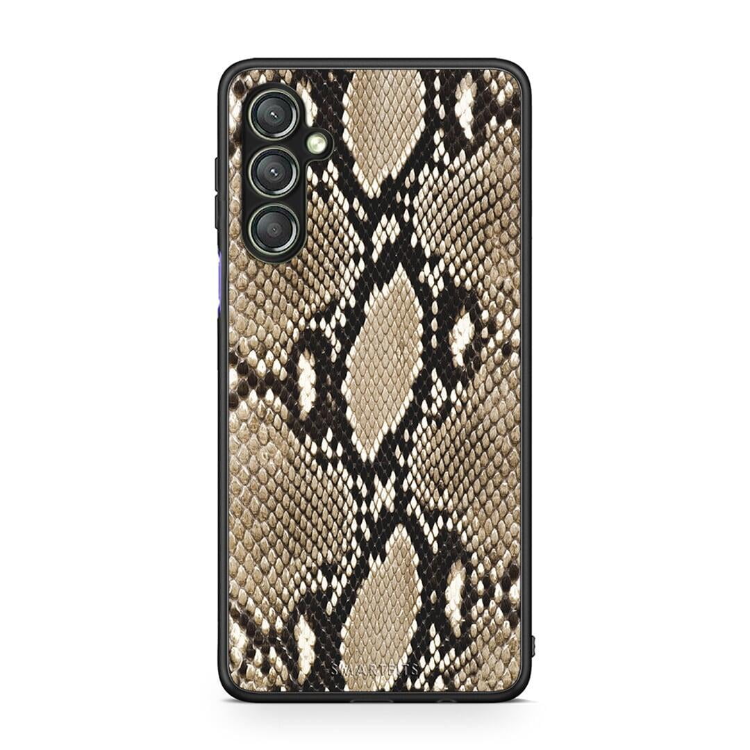 Θήκη Samsung Galaxy A24 4G Animal Fashion Snake από τη Smartfits με σχέδιο στο πίσω μέρος και μαύρο περίβλημα | Samsung Galaxy A24 4G Animal Fashion Snake Case with Colorful Back and Black Bezels