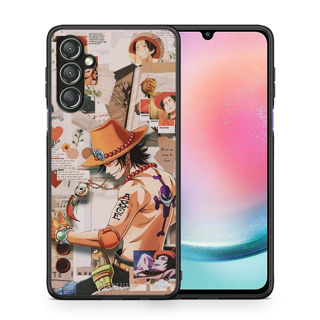 Θήκη Samsung Galaxy A24 4G Anime Collage από τη Smartfits με σχέδιο στο πίσω μέρος και μαύρο περίβλημα | Samsung Galaxy A24 4G Anime Collage Case with Colorful Back and Black Bezels