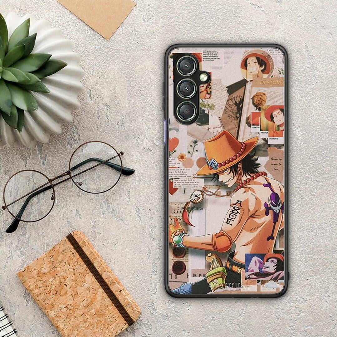 Θήκη Samsung Galaxy A24 4G Anime Collage από τη Smartfits με σχέδιο στο πίσω μέρος και μαύρο περίβλημα | Samsung Galaxy A24 4G Anime Collage Case with Colorful Back and Black Bezels