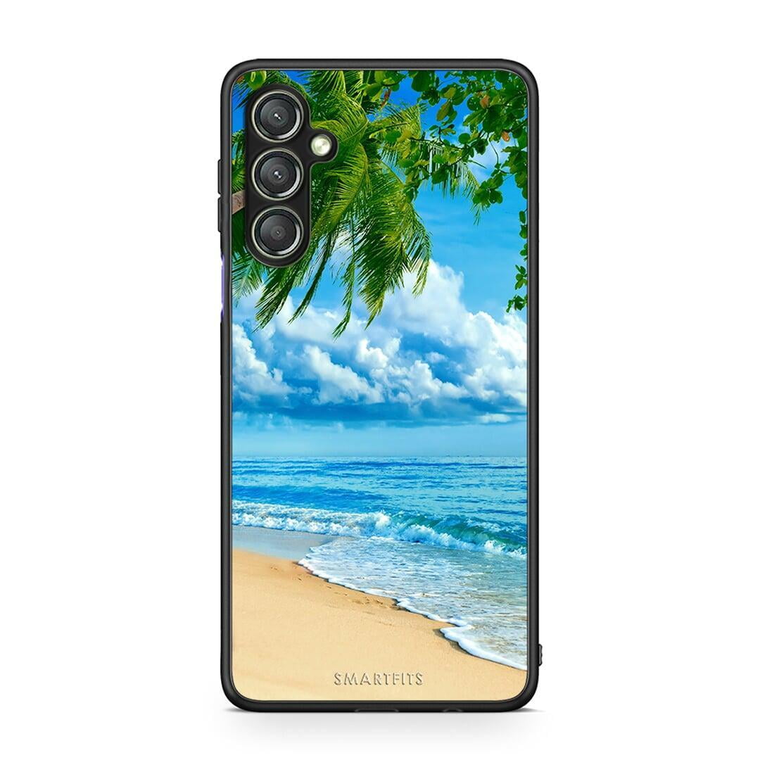 Θήκη Samsung Galaxy A24 4G Beautiful Beach από τη Smartfits με σχέδιο στο πίσω μέρος και μαύρο περίβλημα | Samsung Galaxy A24 4G Beautiful Beach Case with Colorful Back and Black Bezels
