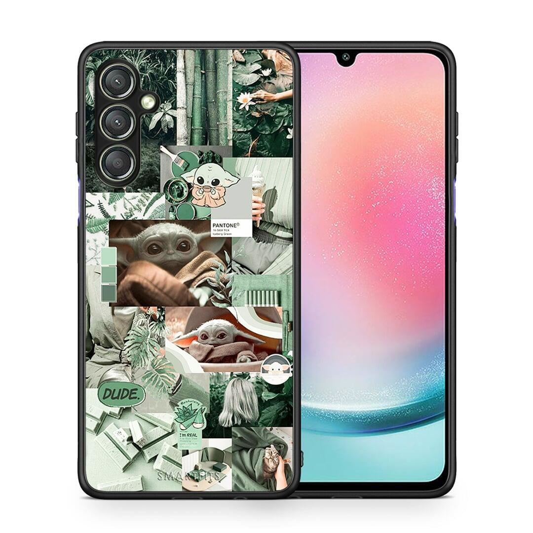 Θήκη Samsung Galaxy A24 4G Collage Dude από τη Smartfits με σχέδιο στο πίσω μέρος και μαύρο περίβλημα | Samsung Galaxy A24 4G Collage Dude Case with Colorful Back and Black Bezels