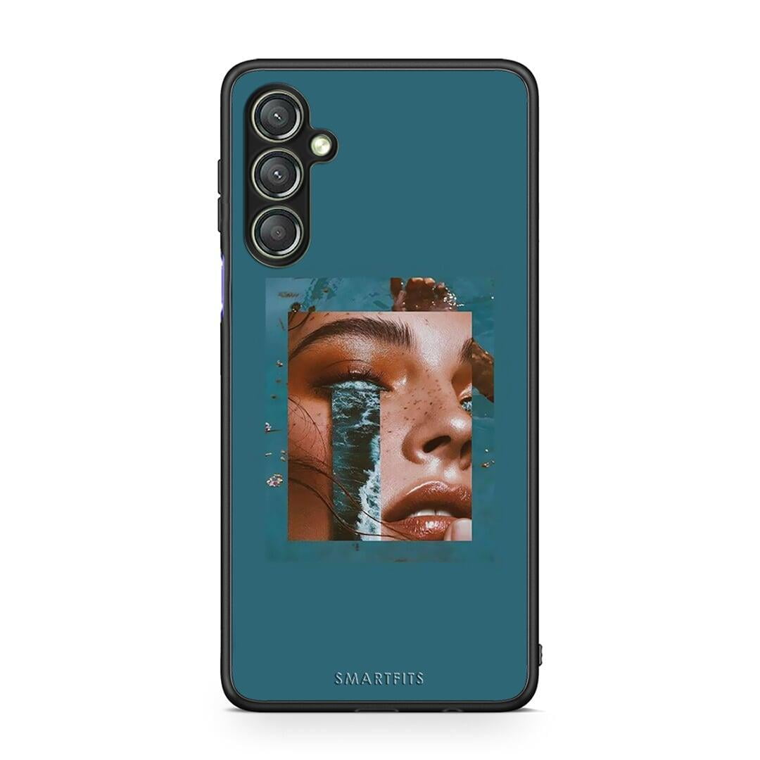 Θήκη Samsung Galaxy A24 4G Cry An Ocean από τη Smartfits με σχέδιο στο πίσω μέρος και μαύρο περίβλημα | Samsung Galaxy A24 4G Cry An Ocean Case with Colorful Back and Black Bezels