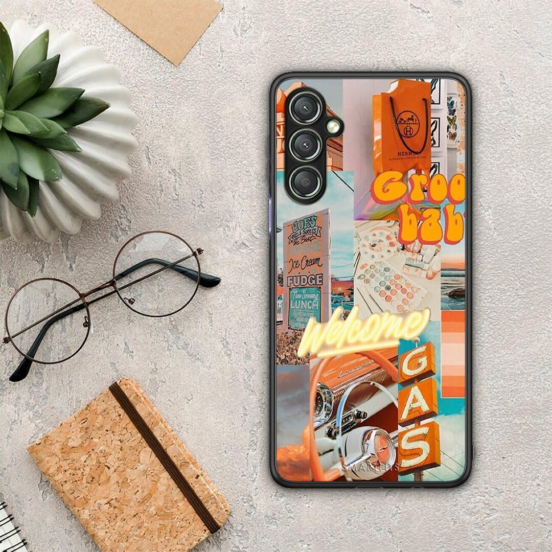 Θήκη Samsung Galaxy A24 4G Groovy Babe από τη Smartfits με σχέδιο στο πίσω μέρος και μαύρο περίβλημα | Samsung Galaxy A24 4G Groovy Babe Case with Colorful Back and Black Bezels