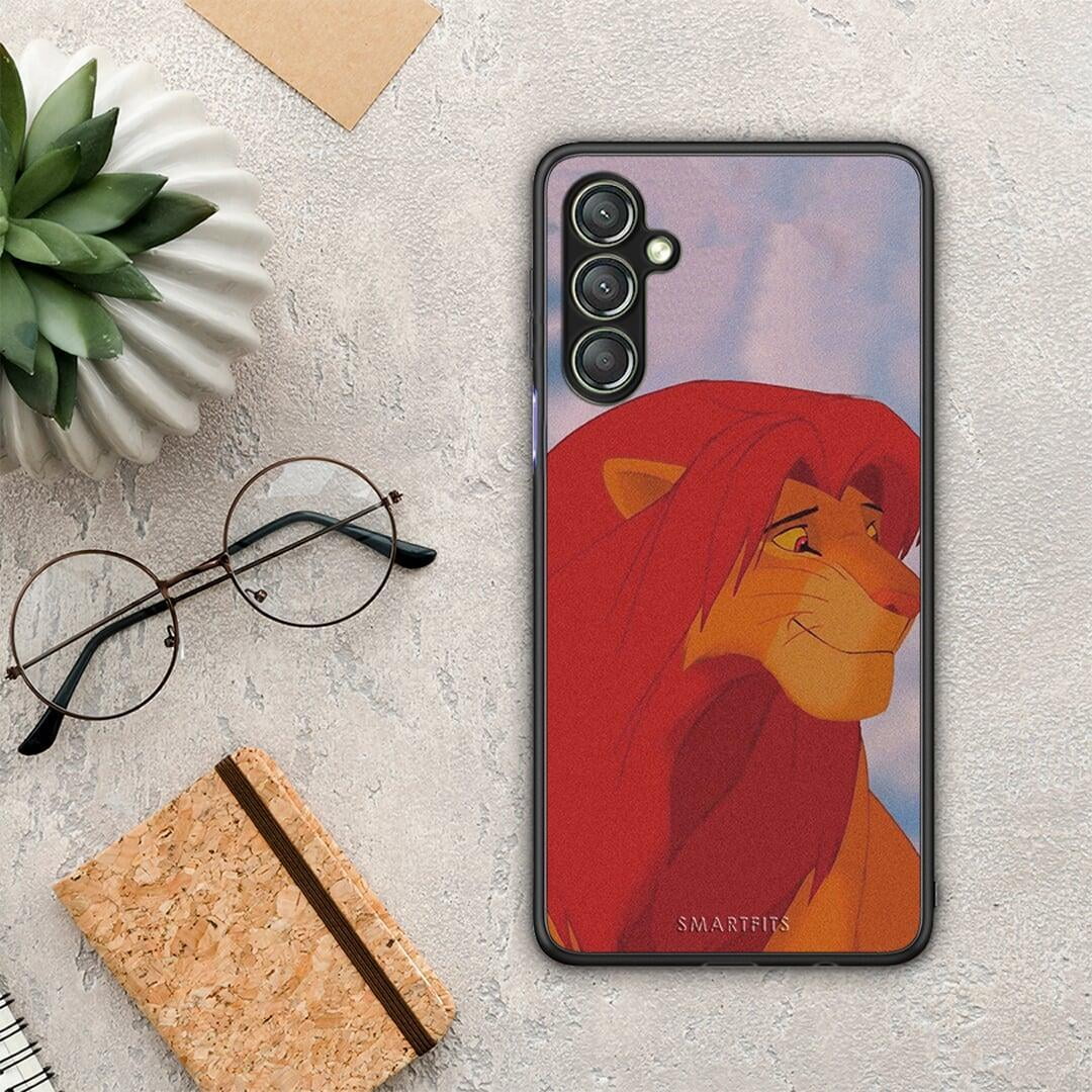 Θήκη Samsung Galaxy A24 4G Lion Love 1 από τη Smartfits με σχέδιο στο πίσω μέρος και μαύρο περίβλημα | Samsung Galaxy A24 4G Lion Love 1 Case with Colorful Back and Black Bezels