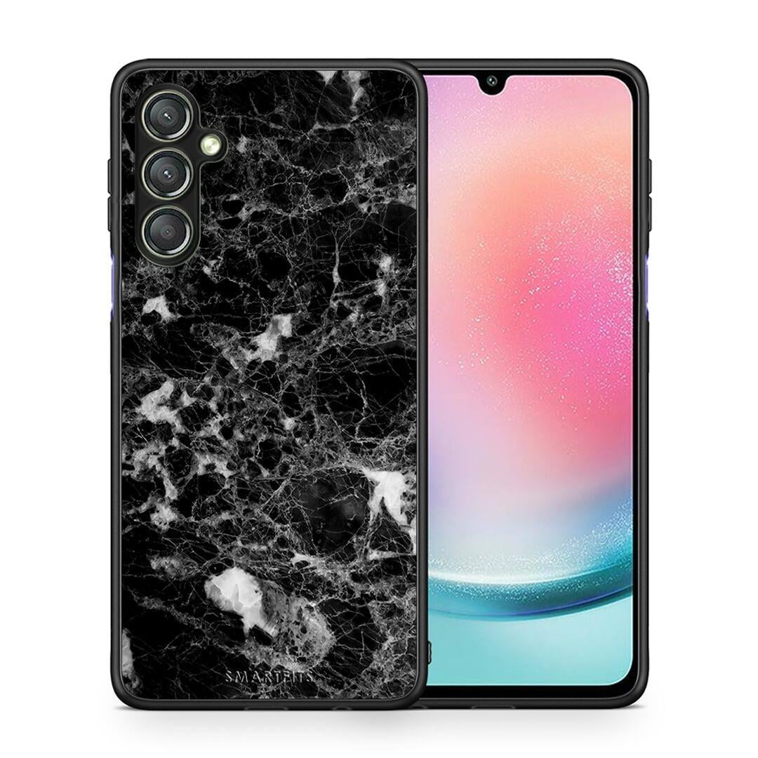 Θήκη Samsung Galaxy A24 4G Marble Male από τη Smartfits με σχέδιο στο πίσω μέρος και μαύρο περίβλημα | Samsung Galaxy A24 4G Marble Male Case with Colorful Back and Black Bezels