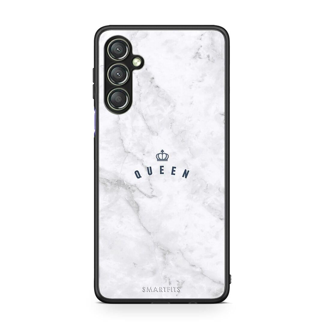 Θήκη Samsung Galaxy A24 4G Marble Queen από τη Smartfits με σχέδιο στο πίσω μέρος και μαύρο περίβλημα | Samsung Galaxy A24 4G Marble Queen Case with Colorful Back and Black Bezels