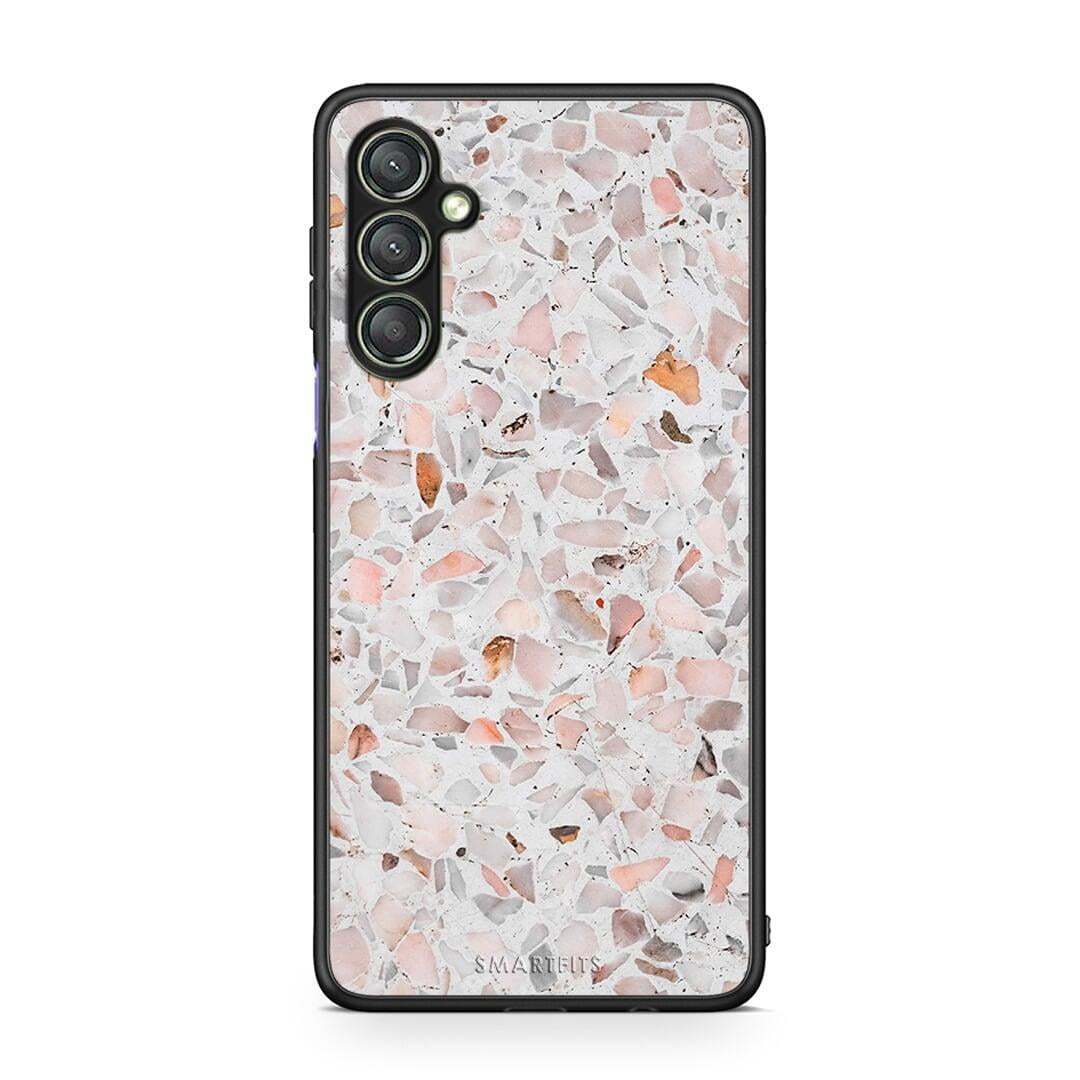 Θήκη Samsung Galaxy A24 4G Marble Terrazzo από τη Smartfits με σχέδιο στο πίσω μέρος και μαύρο περίβλημα | Samsung Galaxy A24 4G Marble Terrazzo Case with Colorful Back and Black Bezels