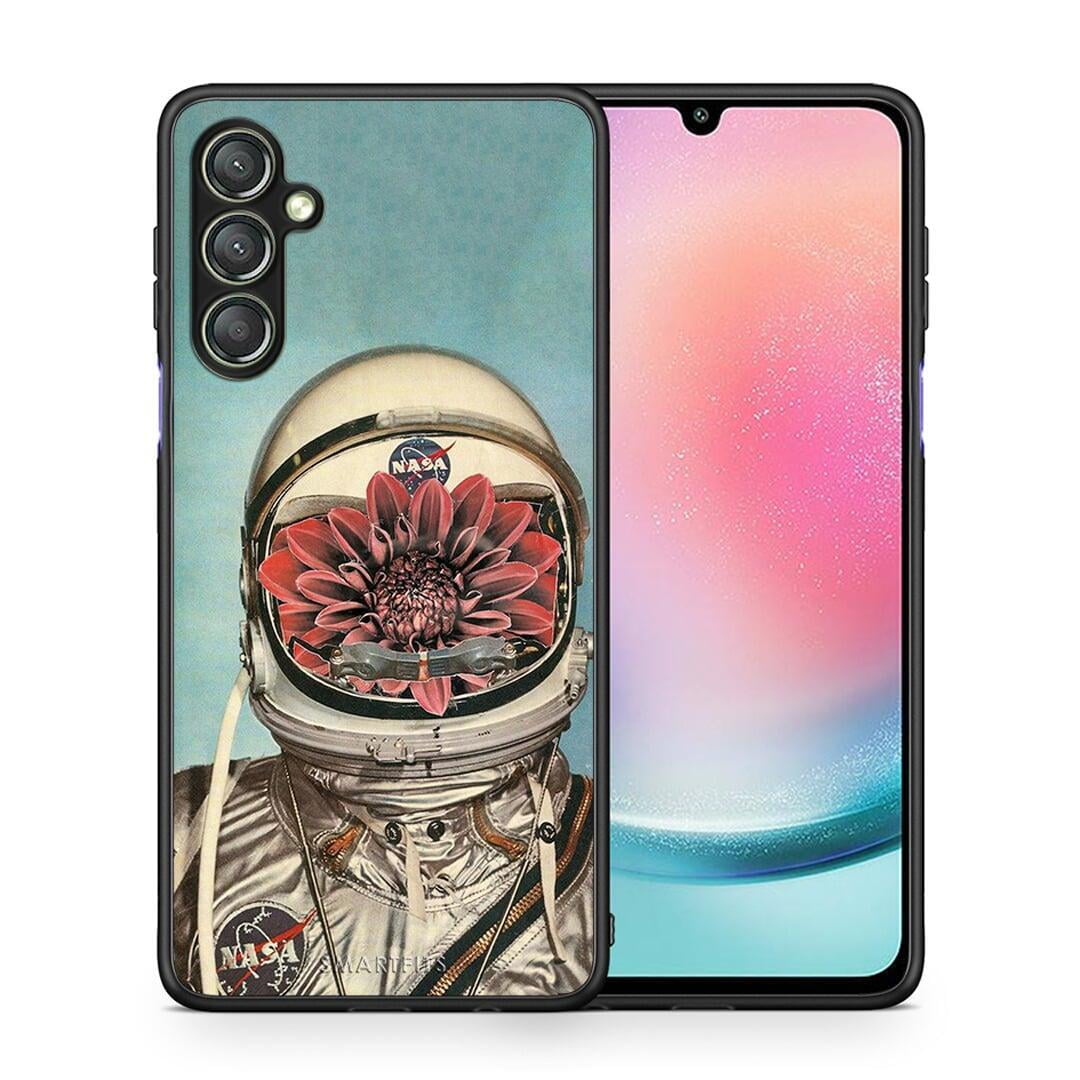 Θήκη Samsung Galaxy A24 4G Nasa Bloom από τη Smartfits με σχέδιο στο πίσω μέρος και μαύρο περίβλημα | Samsung Galaxy A24 4G Nasa Bloom Case with Colorful Back and Black Bezels