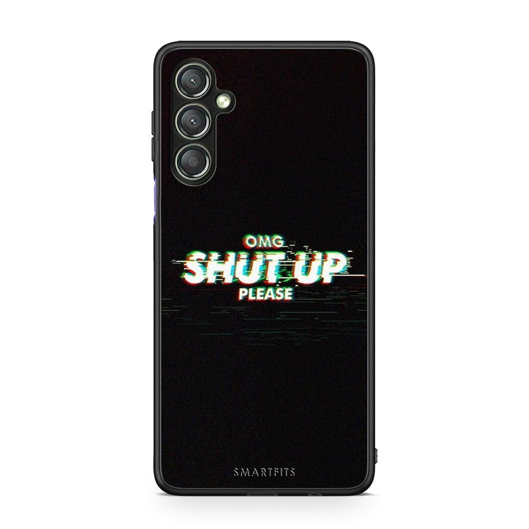 Θήκη Samsung Galaxy A24 4G OMG ShutUp από τη Smartfits με σχέδιο στο πίσω μέρος και μαύρο περίβλημα | Samsung Galaxy A24 4G OMG ShutUp Case with Colorful Back and Black Bezels