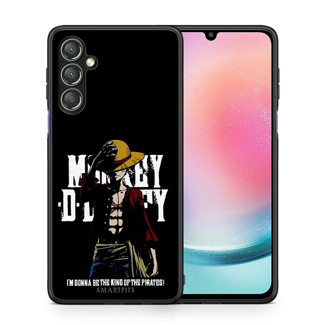 Θήκη Samsung Galaxy A24 4G Pirate King από τη Smartfits με σχέδιο στο πίσω μέρος και μαύρο περίβλημα | Samsung Galaxy A24 4G Pirate King Case with Colorful Back and Black Bezels