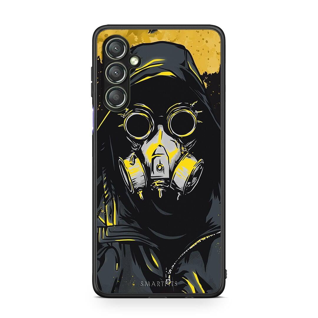 Θήκη Samsung Galaxy A24 4G PopArt Mask από τη Smartfits με σχέδιο στο πίσω μέρος και μαύρο περίβλημα | Samsung Galaxy A24 4G PopArt Mask Case with Colorful Back and Black Bezels