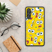 Thumbnail for Θήκη Samsung Galaxy A24 4G PopArt Sponge από τη Smartfits με σχέδιο στο πίσω μέρος και μαύρο περίβλημα | Samsung Galaxy A24 4G PopArt Sponge Case with Colorful Back and Black Bezels