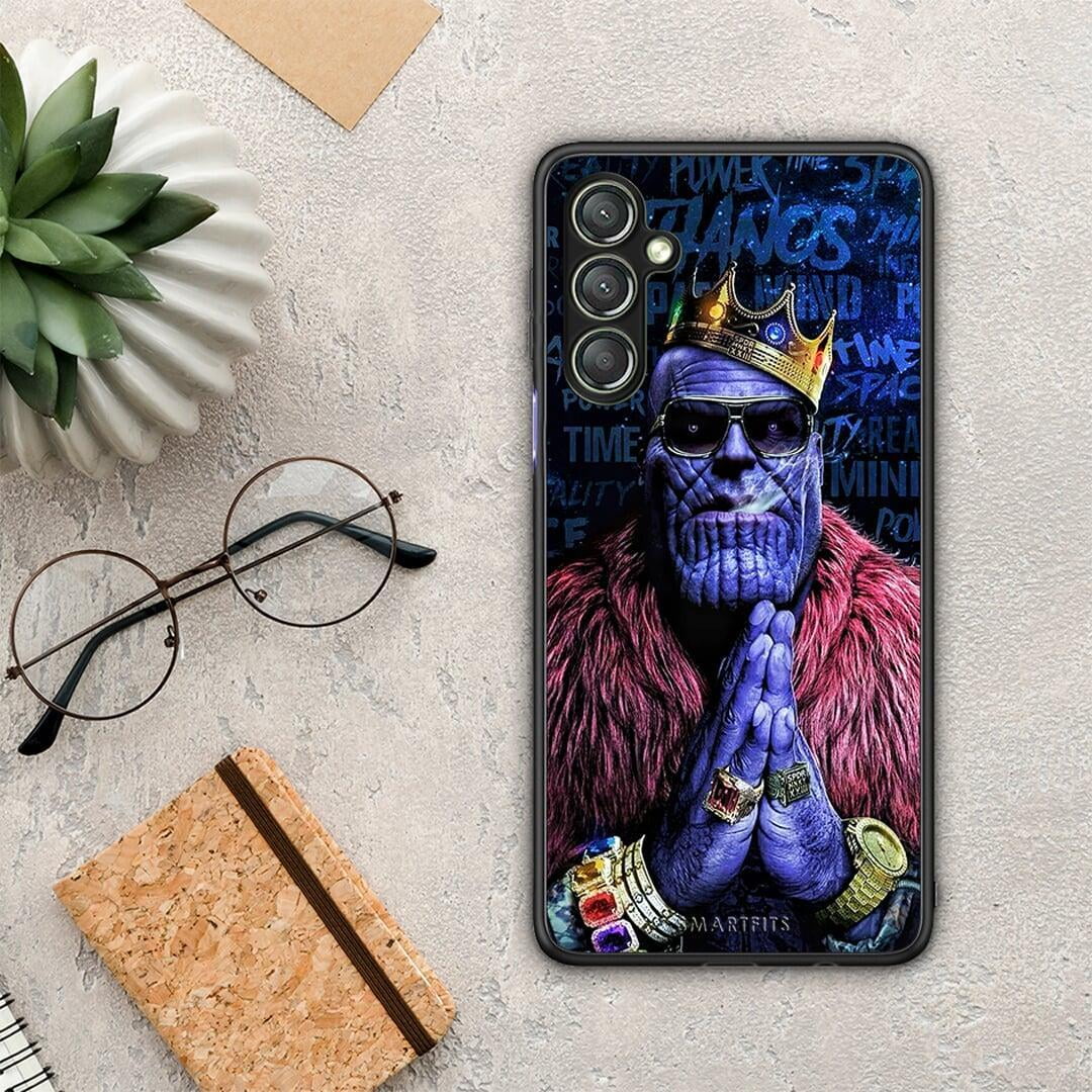 Θήκη Samsung Galaxy A24 4G PopArt Thanos από τη Smartfits με σχέδιο στο πίσω μέρος και μαύρο περίβλημα | Samsung Galaxy A24 4G PopArt Thanos Case with Colorful Back and Black Bezels