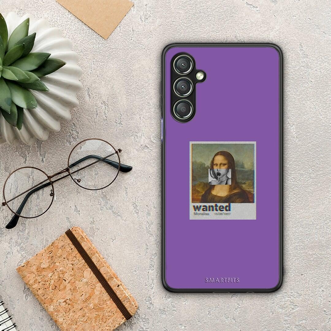 Θήκη Samsung Galaxy A24 4G Popart Monalisa από τη Smartfits με σχέδιο στο πίσω μέρος και μαύρο περίβλημα | Samsung Galaxy A24 4G Popart Monalisa Case with Colorful Back and Black Bezels