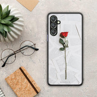 Thumbnail for Θήκη Samsung Galaxy A24 4G Red Rose από τη Smartfits με σχέδιο στο πίσω μέρος και μαύρο περίβλημα | Samsung Galaxy A24 4G Red Rose Case with Colorful Back and Black Bezels