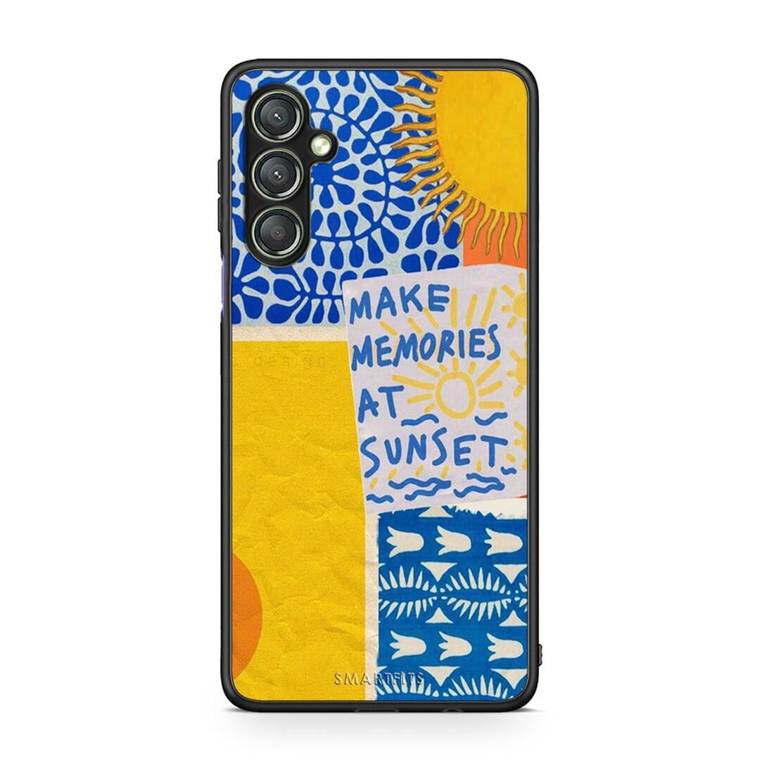 Θήκη Samsung Galaxy A24 4G Sunset Memories από τη Smartfits με σχέδιο στο πίσω μέρος και μαύρο περίβλημα | Samsung Galaxy A24 4G Sunset Memories Case with Colorful Back and Black Bezels