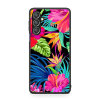 Thumbnail for Θήκη Samsung Galaxy A24 4G Tropical Flowers από τη Smartfits με σχέδιο στο πίσω μέρος και μαύρο περίβλημα | Samsung Galaxy A24 4G Tropical Flowers Case with Colorful Back and Black Bezels