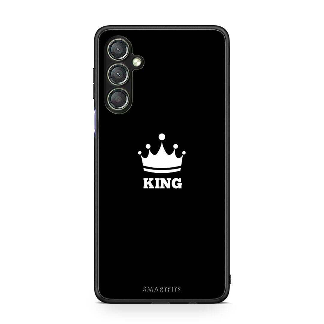 Θήκη Samsung Galaxy A24 4G Valentine King από τη Smartfits με σχέδιο στο πίσω μέρος και μαύρο περίβλημα | Samsung Galaxy A24 4G Valentine King Case with Colorful Back and Black Bezels