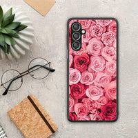 Thumbnail for Θήκη Samsung Galaxy A24 4G Valentine RoseGarden από τη Smartfits με σχέδιο στο πίσω μέρος και μαύρο περίβλημα | Samsung Galaxy A24 4G Valentine RoseGarden Case with Colorful Back and Black Bezels