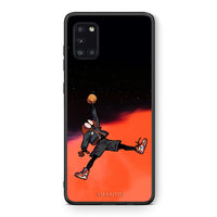 Thumbnail for Θήκη Samsung Galaxy A31 Basketball Hero από τη Smartfits με σχέδιο στο πίσω μέρος και μαύρο περίβλημα | Samsung Galaxy A31 Basketball Hero case with colorful back and black bezels
