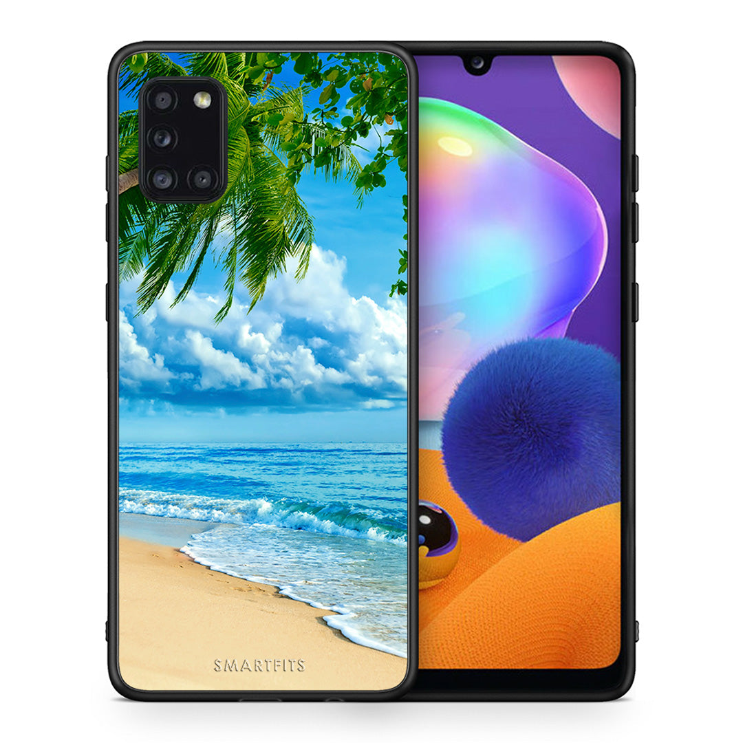 Θήκη Samsung Galaxy A31 Beautiful Beach από τη Smartfits με σχέδιο στο πίσω μέρος και μαύρο περίβλημα | Samsung Galaxy A31 Beautiful Beach case with colorful back and black bezels