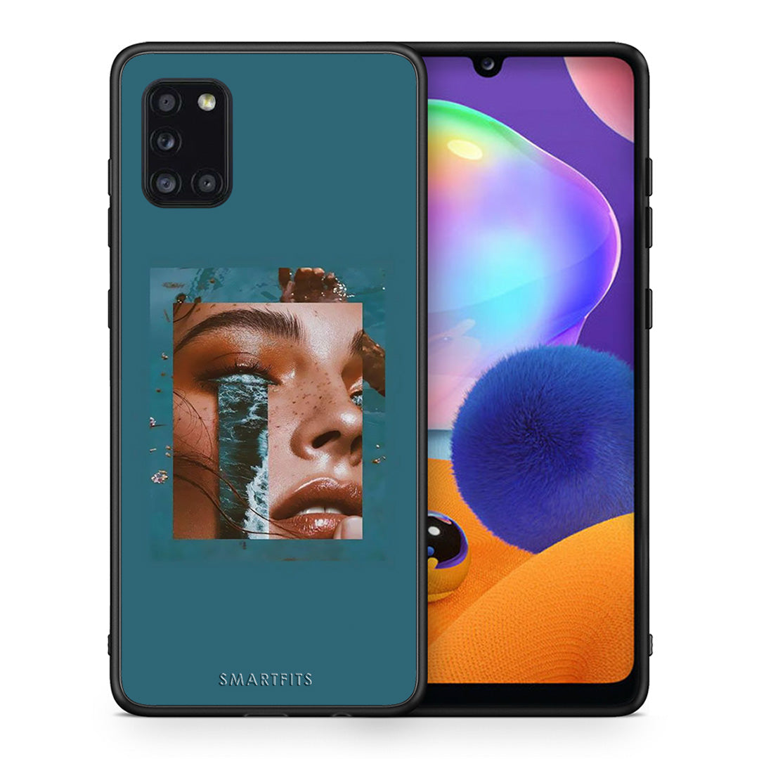 Θήκη Samsung Galaxy A31 Cry An Ocean από τη Smartfits με σχέδιο στο πίσω μέρος και μαύρο περίβλημα | Samsung Galaxy A31 Cry An Ocean case with colorful back and black bezels