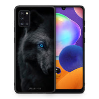 Thumbnail for Θήκη Samsung Galaxy A31 Dark Wolf από τη Smartfits με σχέδιο στο πίσω μέρος και μαύρο περίβλημα | Samsung Galaxy A31 Dark Wolf case with colorful back and black bezels