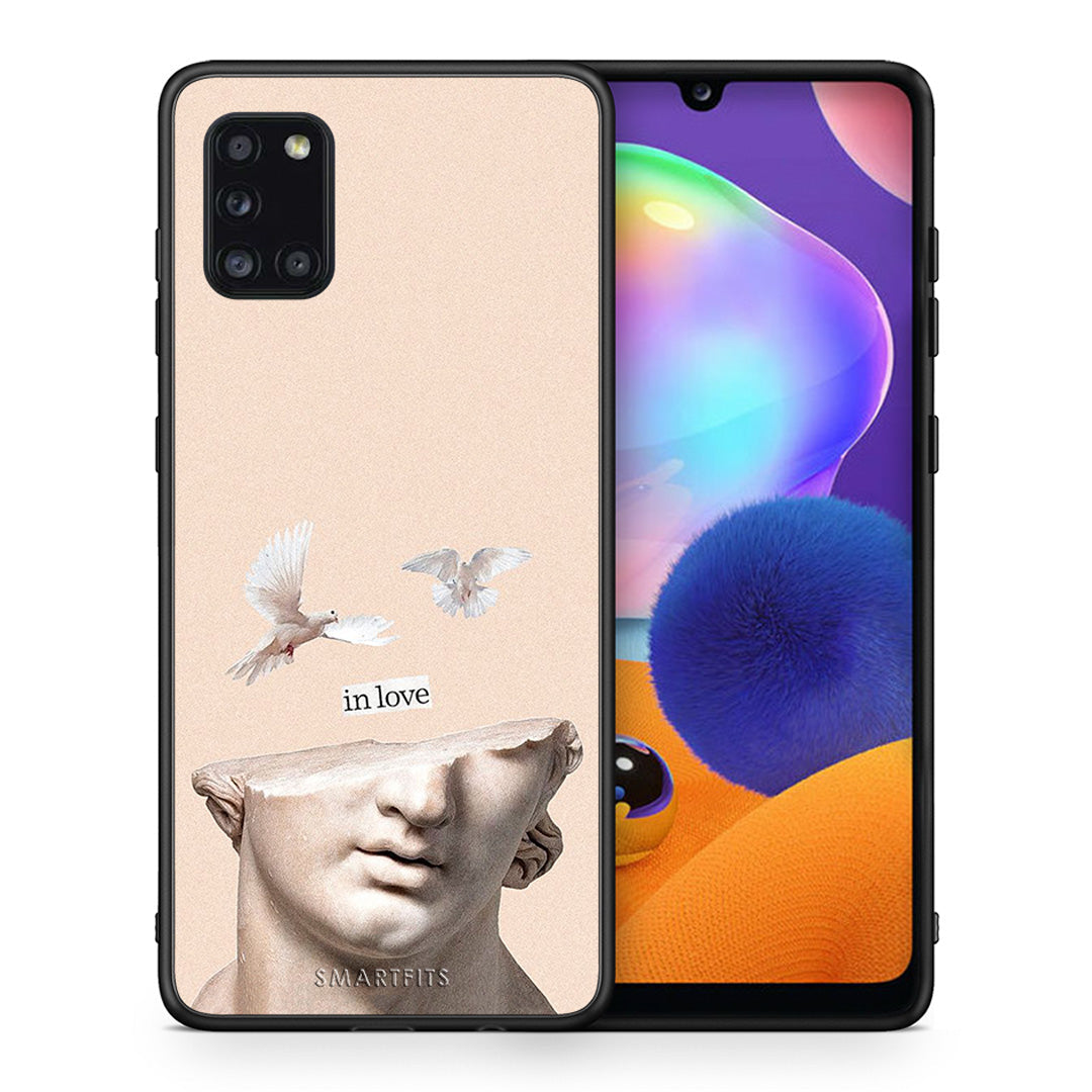 Θήκη Samsung Galaxy A31 In Love από τη Smartfits με σχέδιο στο πίσω μέρος και μαύρο περίβλημα | Samsung Galaxy A31 In Love case with colorful back and black bezels