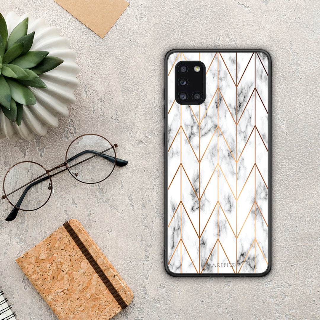 Marble Gold Geometric - Samsung Galaxy A31 case