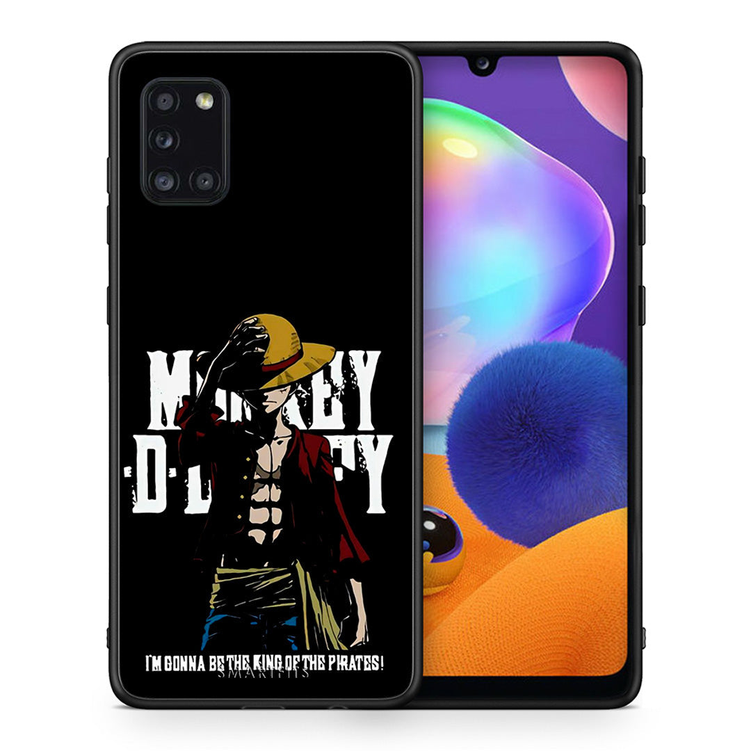 Θήκη Samsung Galaxy A31 Pirate King από τη Smartfits με σχέδιο στο πίσω μέρος και μαύρο περίβλημα | Samsung Galaxy A31 Pirate King case with colorful back and black bezels