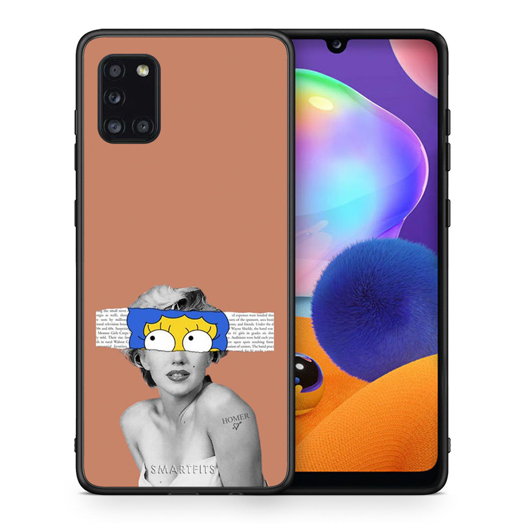 Θήκη Samsung Galaxy A31 Sim Merilyn από τη Smartfits με σχέδιο στο πίσω μέρος και μαύρο περίβλημα | Samsung Galaxy A31 Sim Merilyn case with colorful back and black bezels