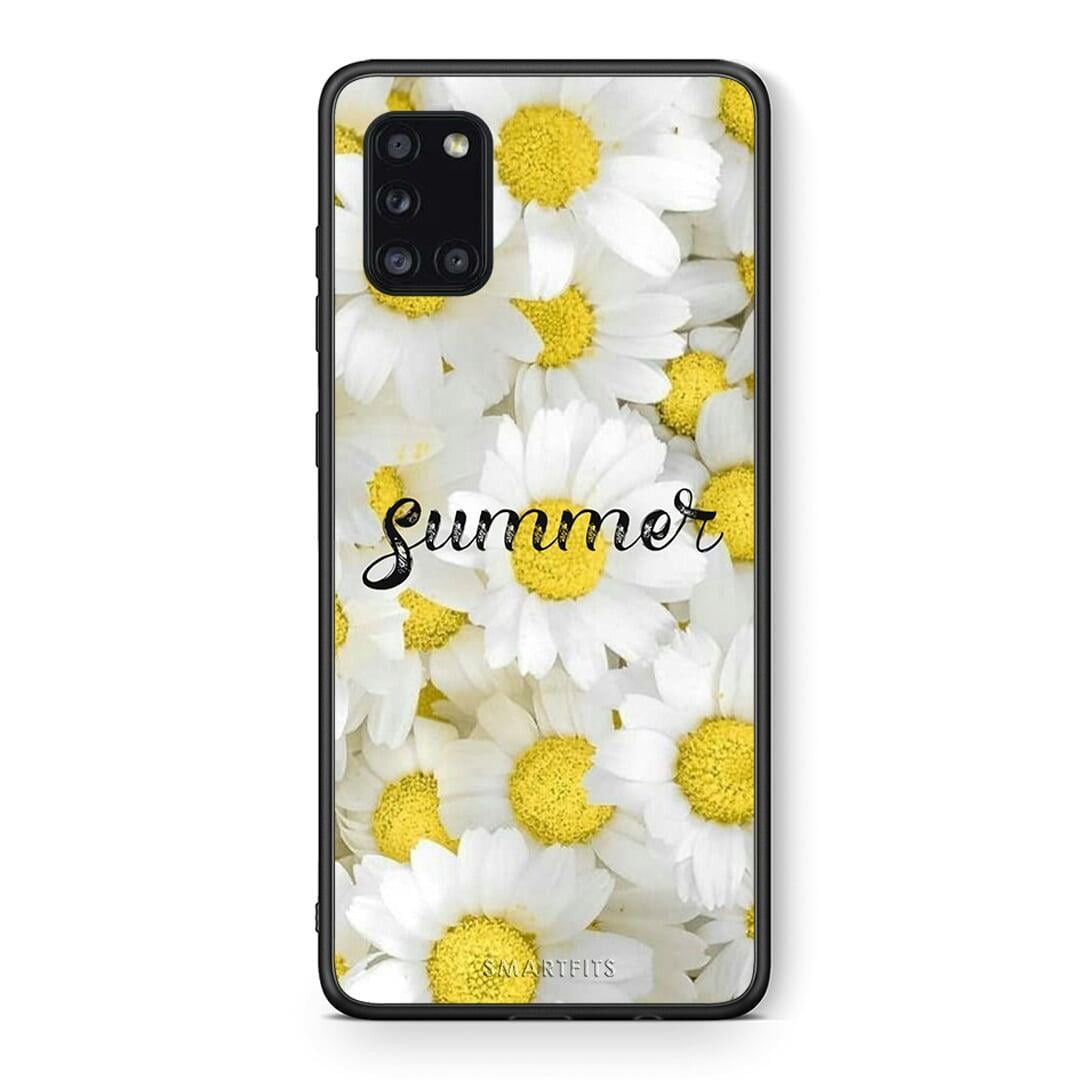 Θήκη Samsung Galaxy A31 Summer Daisies από τη Smartfits με σχέδιο στο πίσω μέρος και μαύρο περίβλημα | Samsung Galaxy A31 Summer Daisies case with colorful back and black bezels