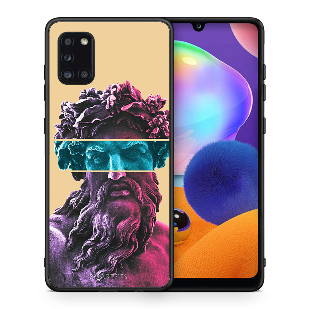 Θήκη Αγίου Βαλεντίνου Samsung Galaxy A31 Zeus Art από τη Smartfits με σχέδιο στο πίσω μέρος και μαύρο περίβλημα | Samsung Galaxy A31 Zeus Art case with colorful back and black bezels