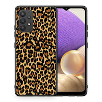 Thumbnail for Θήκη Samsung A32 4G Leopard Animal από τη Smartfits με σχέδιο στο πίσω μέρος και μαύρο περίβλημα | Samsung A32 4G Leopard Animal case with colorful back and black bezels