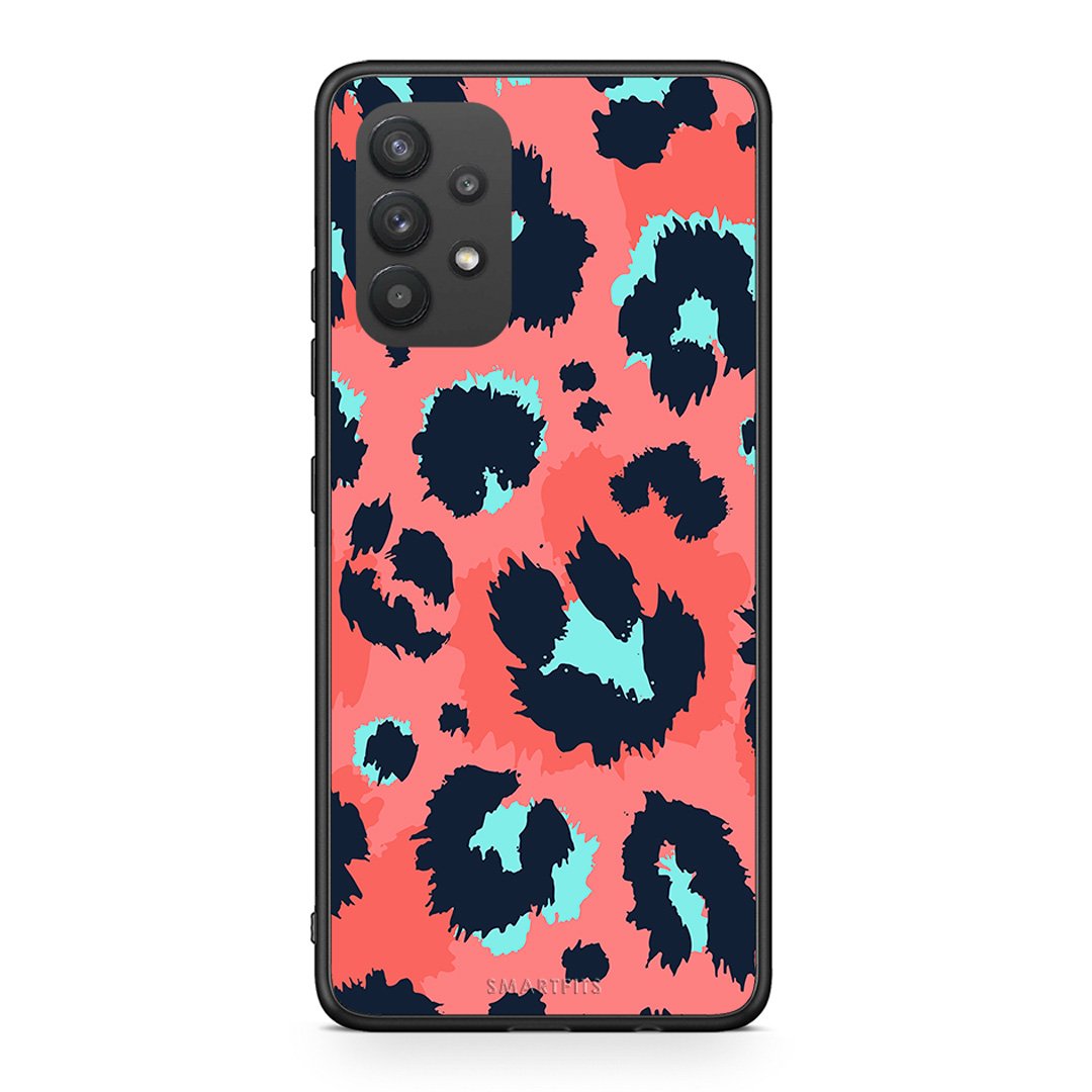 22 - Samsung A32 4G Pink Leopard Animal case, cover, bumper