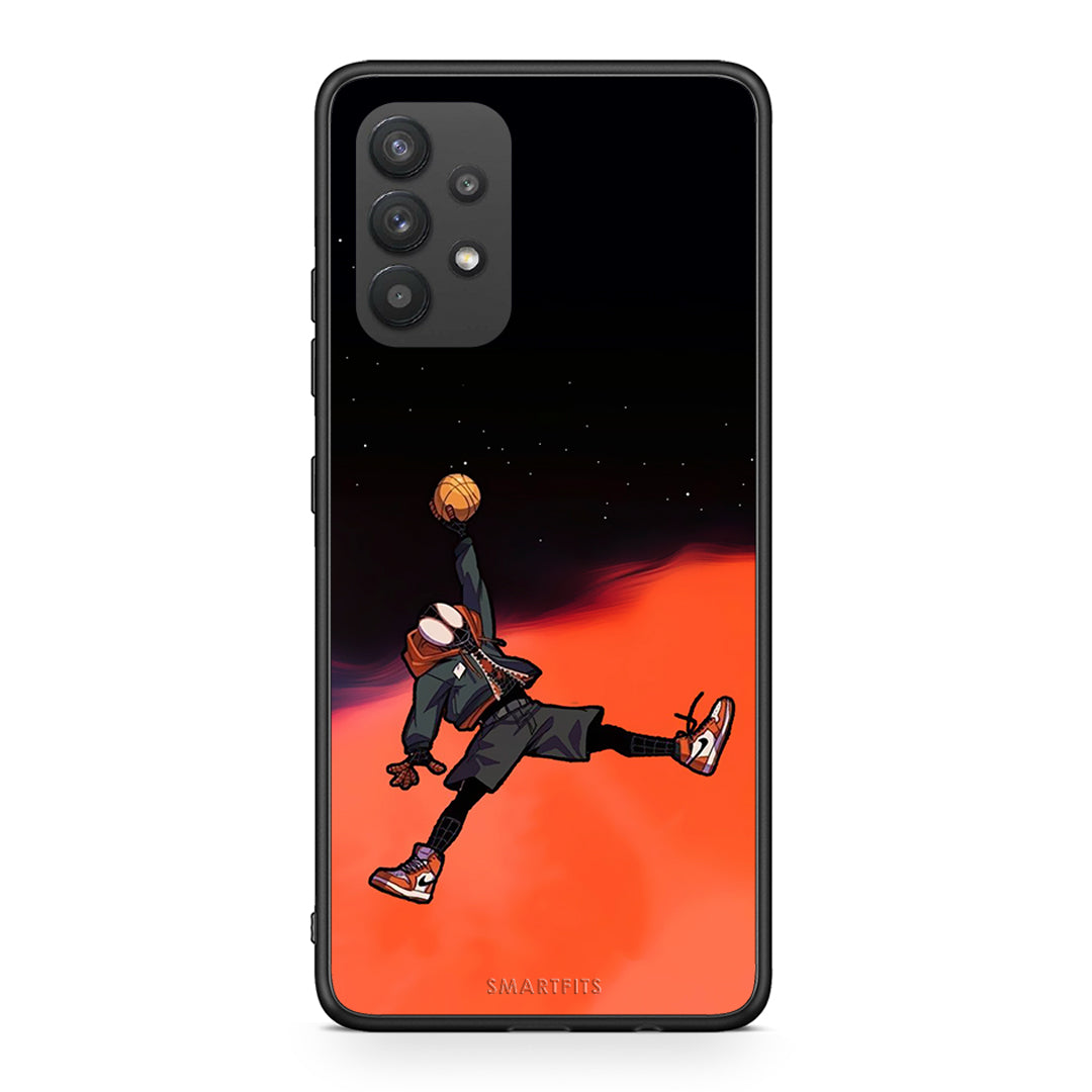 Samsung A32 4G Basketball Hero θήκη από τη Smartfits με σχέδιο στο πίσω μέρος και μαύρο περίβλημα | Smartphone case with colorful back and black bezels by Smartfits