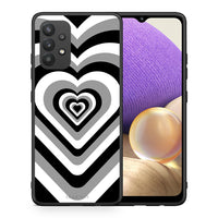 Thumbnail for Θήκη Samsung A32 4G Black Hearts από τη Smartfits με σχέδιο στο πίσω μέρος και μαύρο περίβλημα | Samsung A32 4G Black Hearts case with colorful back and black bezels