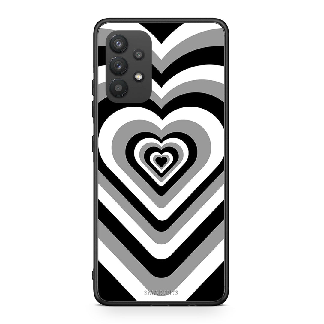 Samsung A32 4G Black Hearts θήκη από τη Smartfits με σχέδιο στο πίσω μέρος και μαύρο περίβλημα | Smartphone case with colorful back and black bezels by Smartfits